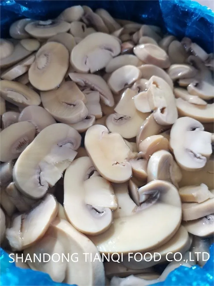 Sliced Champignon mushroom in Brine in Drum Button Mushroom
